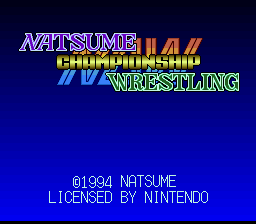 Natsume Championship Wrestling — Title screen